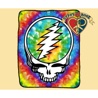 Grateful Dead Steal Your Face Tye Dye Throw Blanket