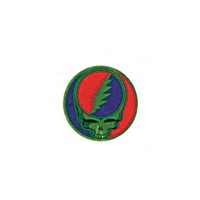 GRATEFUL DEAD STEAL YOUR FACE MEDIUM METAL 1 5/8 IN STICKER