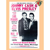 Johnny Cash Elvis Presley Poster
