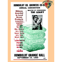 Humboldt Co. Growers 1969 Poster