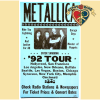 Metallica  92  Tour Poster