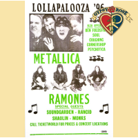 Lollapalooza 1996  Metallica And Ramones Poster