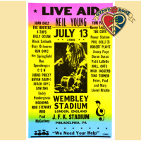Live Aid Neil Young Poster