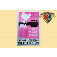WOODSTOCK 3 DAYS OF PEACE & MUSIC CONCERT POSTER