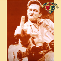 JOHNNY CASH FINGER SEPIA PRINT