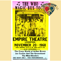 THE WHO "MAGIC BUS TOUR" 1968 LIVERPOOL CONCERT POSTER