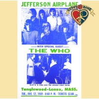 JEFFERSON AIRPLANE AND THE WHO 1969 CONCERT POSTER