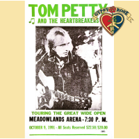 TOM PETTY AND THE HEARTBREAKERS MEADOWLANDS 1991 CONCERT POSTER