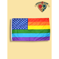 Rainbow Pride Us Stars Flag