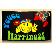 PEACE LOVE HAPPINESS FLAG