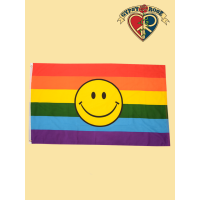 Rainbow Happy Face Flag