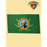 Washington State Seal and Leaf Flag