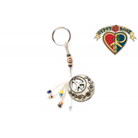 PEACE SYMBOL CUTOUT KEYCHAIN