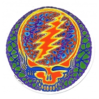GRATEFUL DEAD STEAL YOUR FACE RUSTY BLUE STICKER