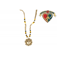 Lively Sun Carved Bone Pendant Hemp Necklace