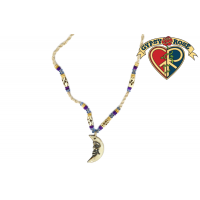 Crescent Moon Carved Bone Pendant Hemp Necklace