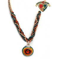 Fatty Phat Hand Blown Glass Pendant On Hemp Necklace