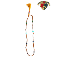 Seven Chakra Dainty Rudraksha Mala Necklace