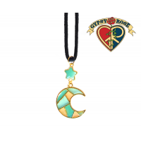 Mosaic Moon With Star Necklace