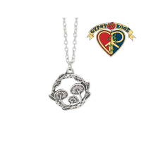 Silver Tone Mushroom Necklace