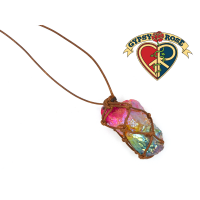Large Chakra Healing Crystal Necklace