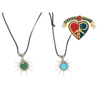 Sun Shaped Semi Precious Stone Pendant
