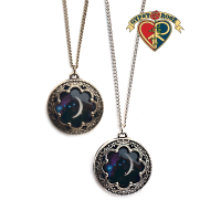Antiqued Metal Moon Necklace