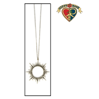Silver Sunburst Crystal Necklace
