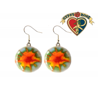 Round Glass Earrings