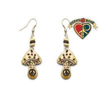 MUSHROOM PEACE BONE EARRING