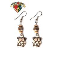 Baby Turtles Hand Carved Bone Earrings
