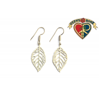 Cut Out Leaf Metal Earrings