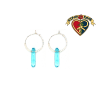 Crystal Quartz Hooped Earring