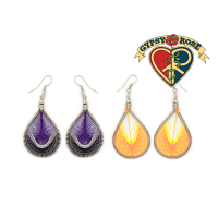 Medium Teardrop Thread Earrings