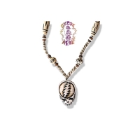 GRATEFUL DEAD STEAL YOUR FACE BONE AND HEMP BEADED NECKLACE