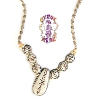 COEXIST HEMP/BONE NECKLACE