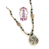 LIFE'S FORCE TREE HEMP/BONE NECKLACE