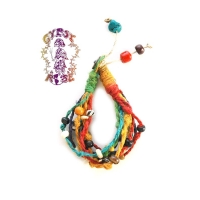 HEMP STRAND CHAKRA ADJUSTABLE BRACELET