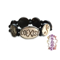 COEXIST STRETCH BONE BRACELET