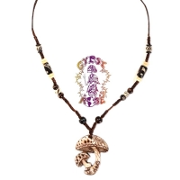 MAGIK MUSHROOMS BONE NECKLACE