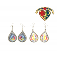 Assorted Peace Design Thread Teardrop Earrings