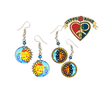 Acrylic Sun And Moon Earring