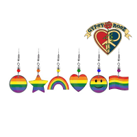 Acrylic Pride Rainbow Earrings