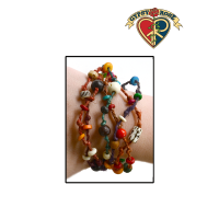 MULTI COLOR HEMP & BEAD BRACELET