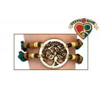 Birds On Branches Carved Bone Anklet Bracelet