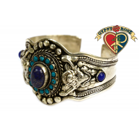 Semi Precious Stone Garuda Wrist Cuff