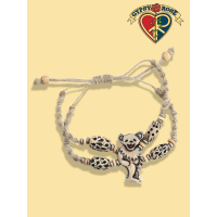 Dancing Bear Grateful Dead Hand Carved Bone Bead He Bracelet