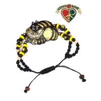 Cheshire Cat Colored 2 Row Bone Bead Bracelet