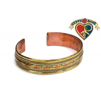Three Metal Health Track Adjustable Bracelet