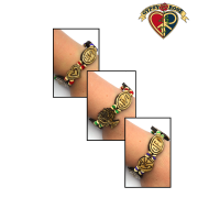 Love Life Live Stretchy Bone And Bead Bracelet